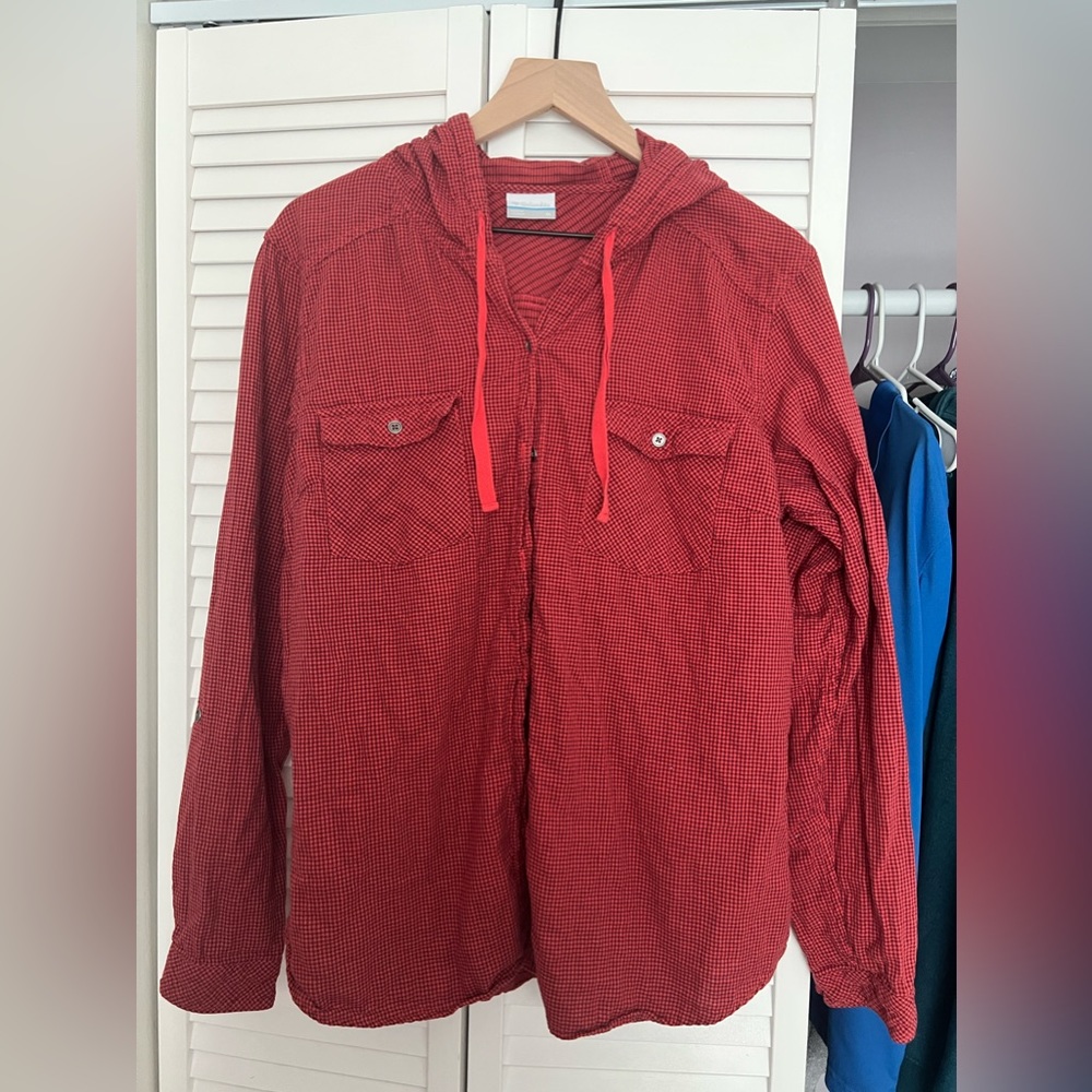 Columbia Button Up Flannel with Hood